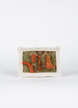 ☼Four carved coral fragments. XVIII/XIX century Sicilian manufacture