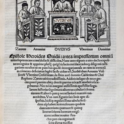 Epistole Heroides Ouidii, con commento di Ubertino da Crescentino e Antonio Volsco, Venezia, 1510