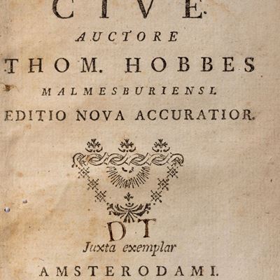 Elementa philosophica de cive. Editio nova accuratior