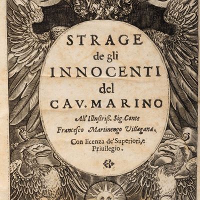 Marino, La strage degli innocenti, prima edizione veneziana 1633