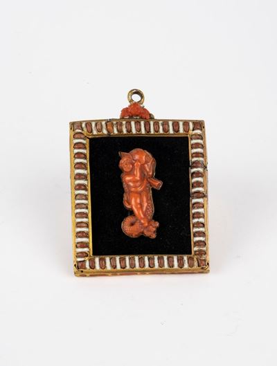 ☼intaglio in Corallo. Manifattura Siciliana, Secolo XVIII/XIX