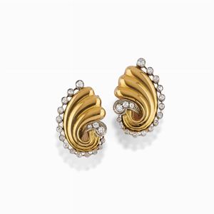  - Orecchini con diamanti 1950 circa