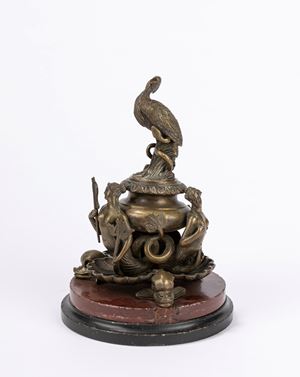 Bronze inkwell, 19th century