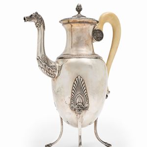 A silver coffee pot, Italy, 20th Century