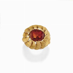  - Anello con topazio, 1950 circa
