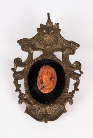 ☼Cammeo in corallo. Sicilia, secolo XVIII/XIX