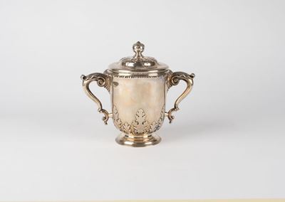 Coppa Biansata in Argento. Marchi per Londra 1908