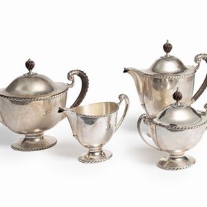 A silver tea and coffee service, Italy, 20th Century