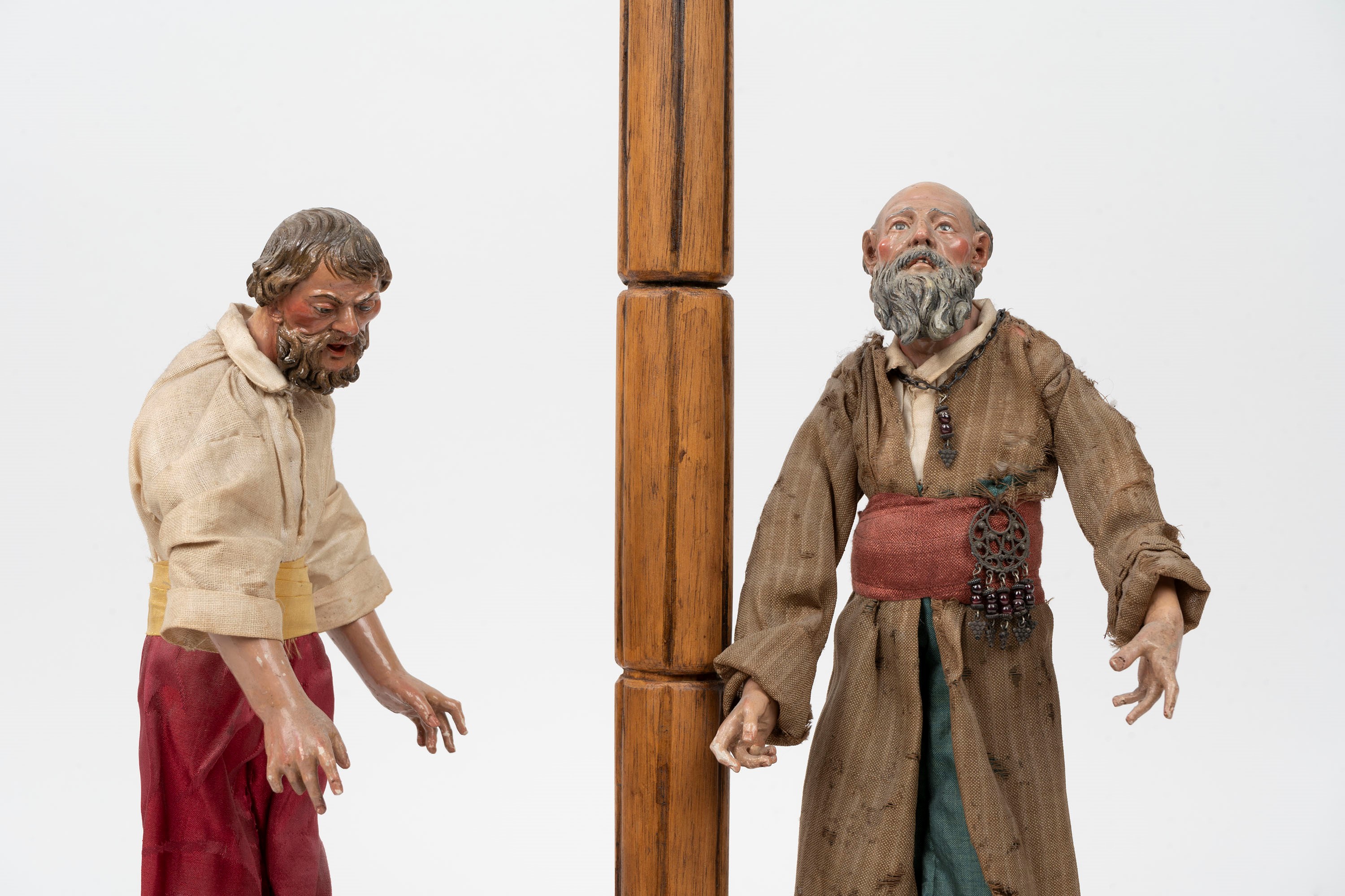 Lotto Composto da Due Sculture da Presepe in un'unica Composizione, Napoli, Secolo XVIII