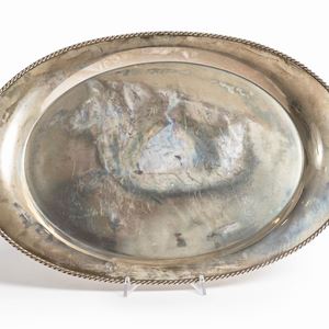 A silver tray, Italy, 20th Century
