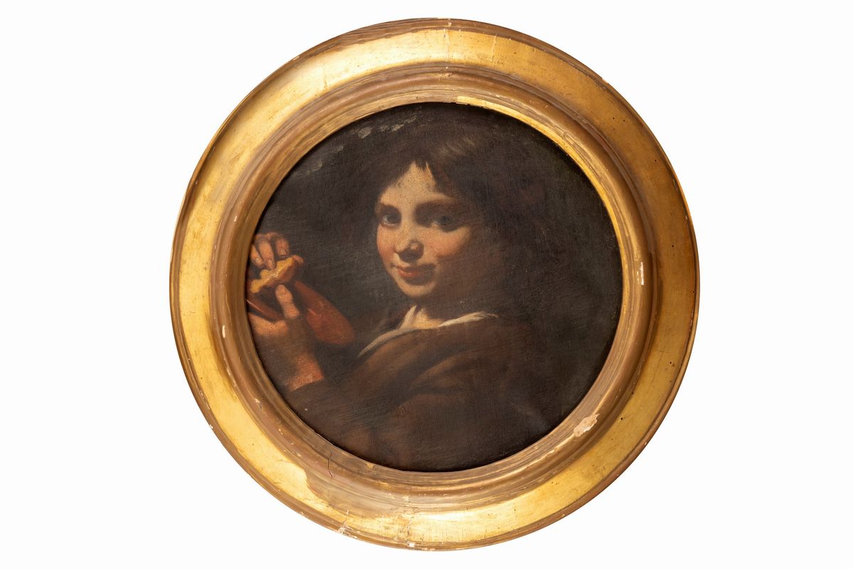 Scuola Dell'italia Settentrionale, Secolo XVII - Ritratto di Fanciullo con Piatto e Biscotto; Rit...