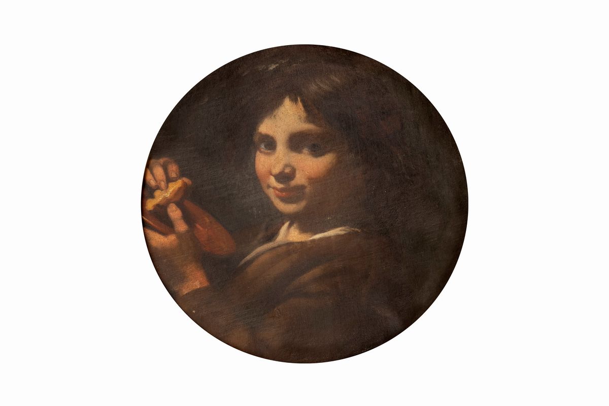 Scuola Dell'italia Settentrionale, Secolo XVII - Ritratto di Fanciullo con Piatto e Biscotto; Rit...