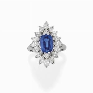 Boucheron - Anello con zaffiro e diamanti