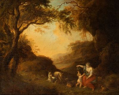 Paesaggio con Scena Pastorale