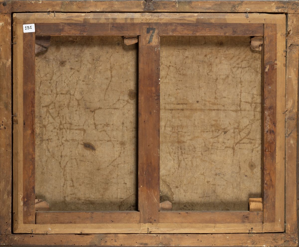 Scuola Francese, Secolo XVIII - Paesaggio con Scena Pastorale