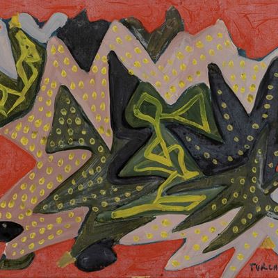 Composizione III, olio su tela, 1953-54, cm 45 x 35