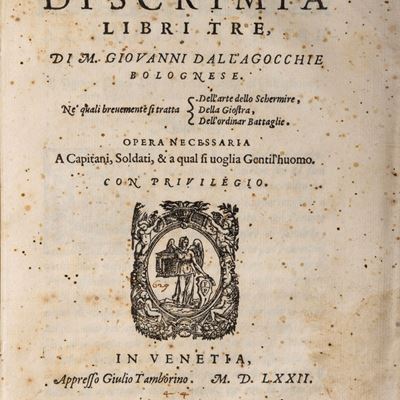 Dell'arte di scrimia libri tre: Trattato sulla scherma