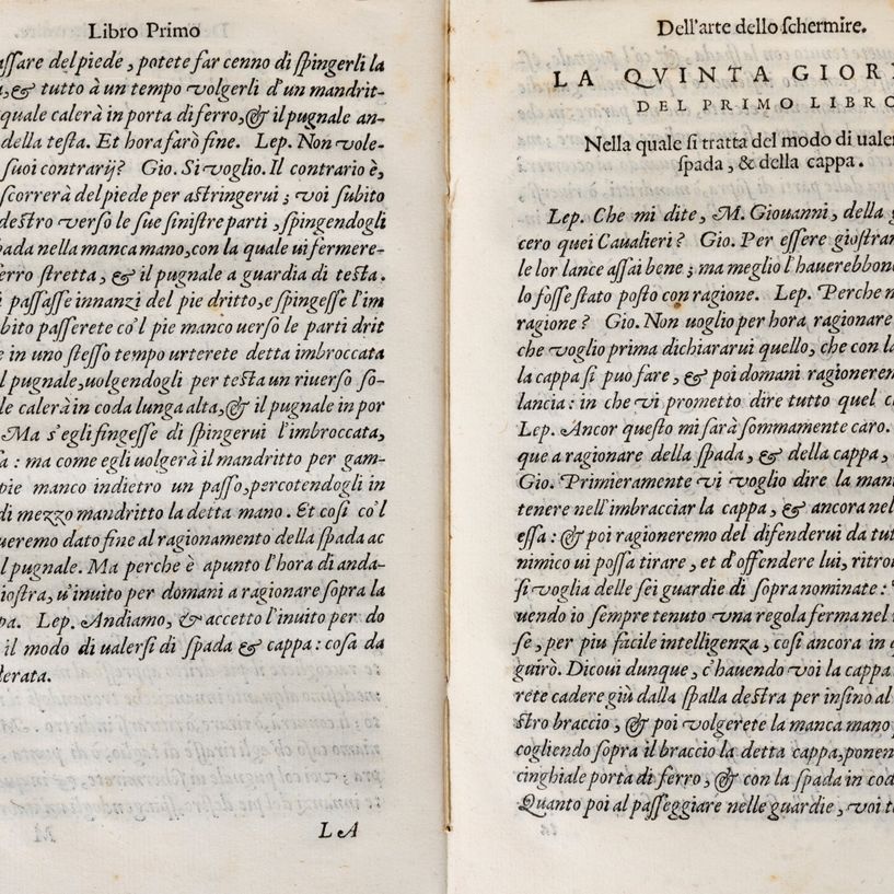Giovanni dalle Agocchie - Dell'arte di scrimia libri tre: Trattato sulla scherma