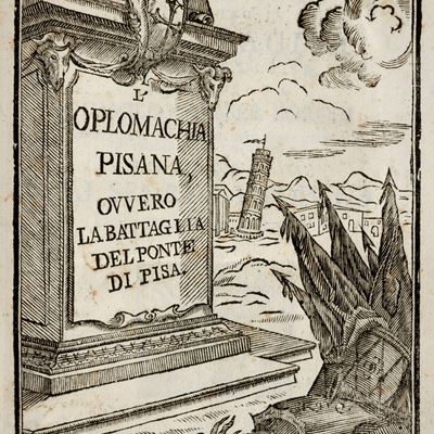 L'Oplomachia Pisana ovvero La battaglia del ponte di Pisa, 1713, prima edizione