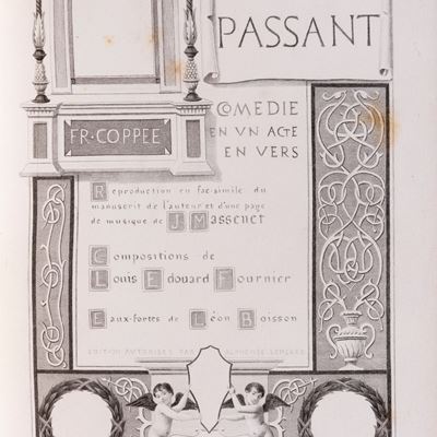 Le passant, Comédie en un acte en vers, 1897