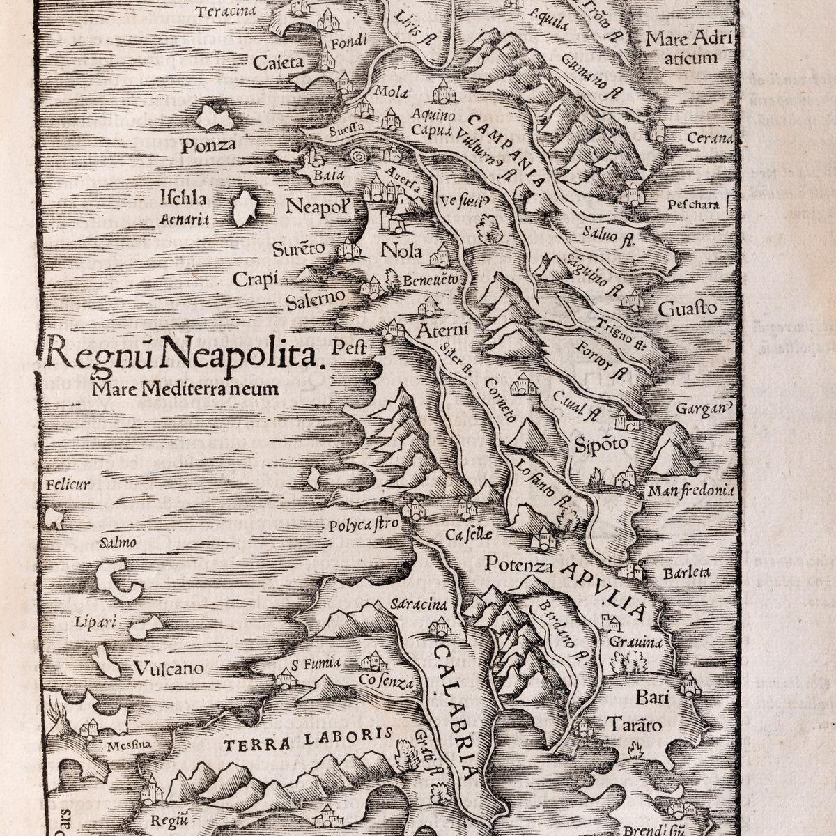 Sebastian Münster - Descriptio Italiae - Frammento da Cosmographia Universalis