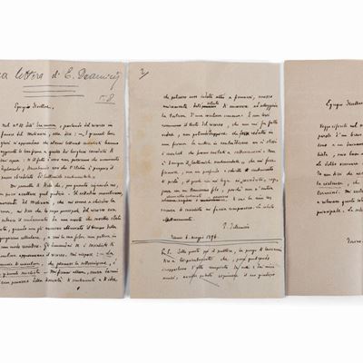 Edmondo De Amicis, Lettere autografe su questioni sociali, 1894