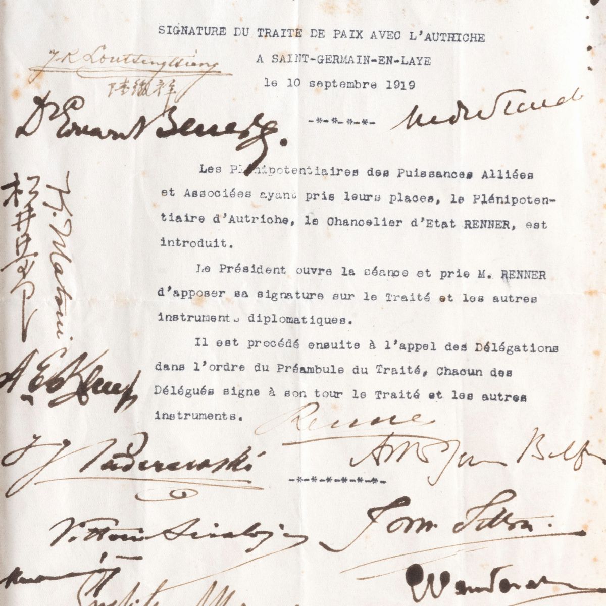 Treaty of Saint Germain en Laye 1919 Books, Autographs & Prints