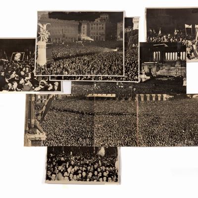 Fotografie storiche delle adunate in Piazza Venezia