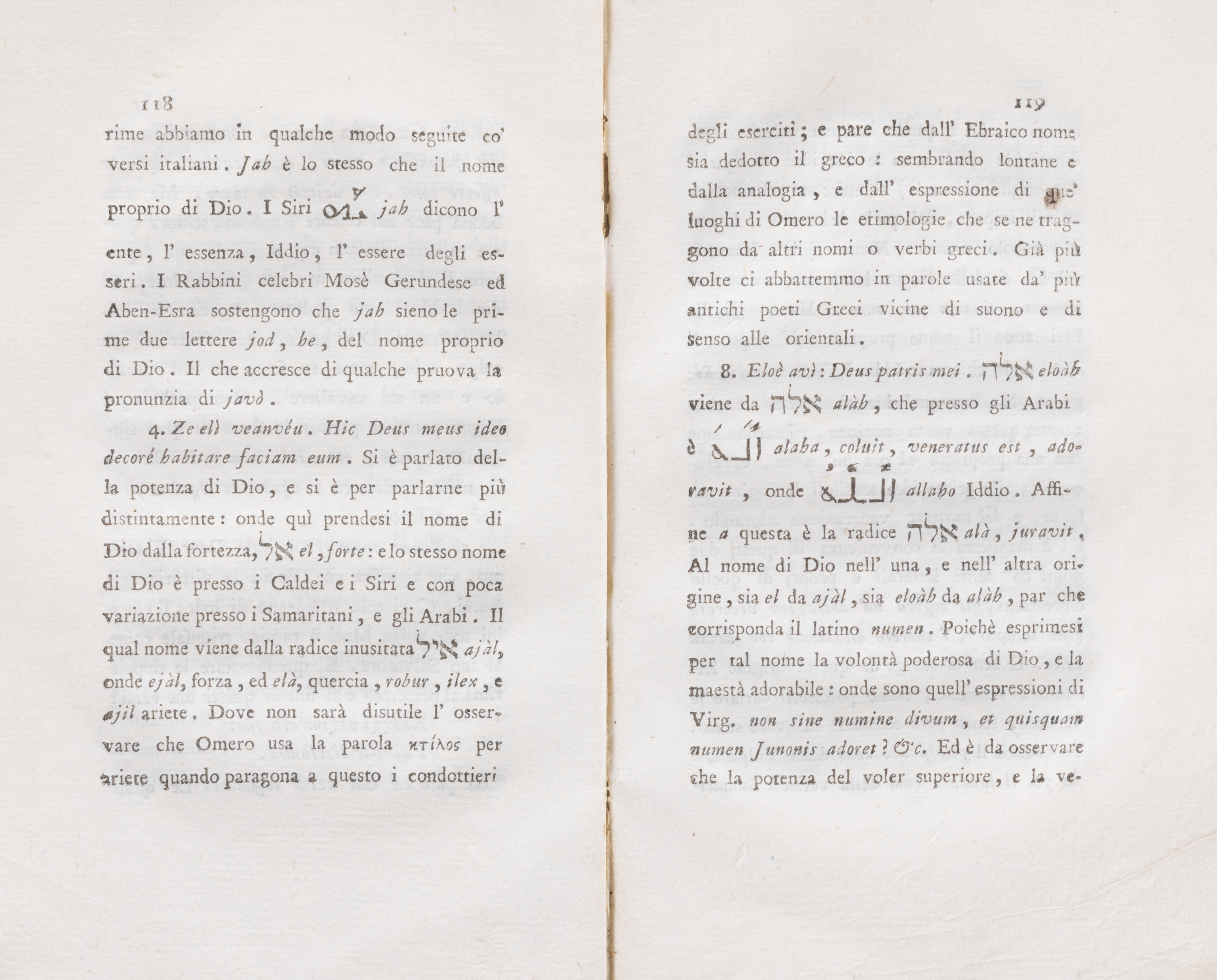 Antonio Mussi - Disegno di lezioni e di ricerche sulla lingua ebraica, Prima edizione del 1792
