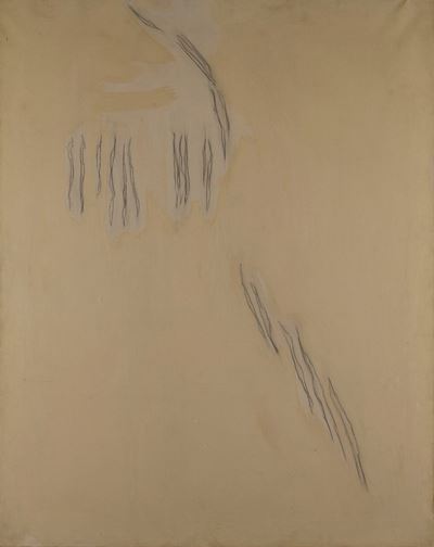 Senza titolo (olio e grafite su tela, 1959)