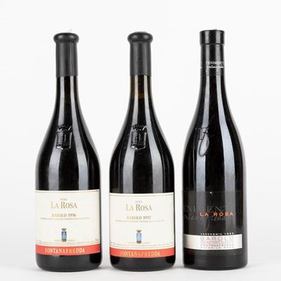 Verticale Fontanafredda Barolo Vigna la Rosa 1996-1999 (3 Bt)