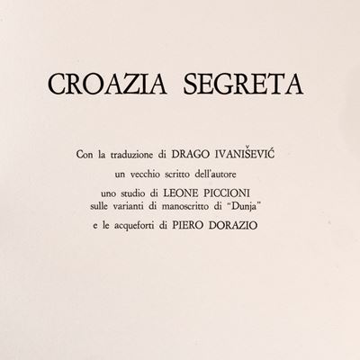 Piero Dorazio, Croazia segreta con acquaforti