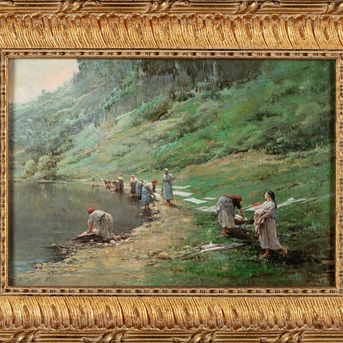 Paolo Sala - Lavandaie al Lago di Mergozzo