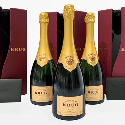 Krug Grande Cuvee Foglioline (3 Bt)