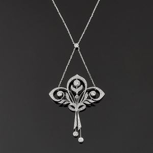 Collana con pendente in diamanti