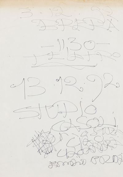 Senza titolo, china su busta da lettera