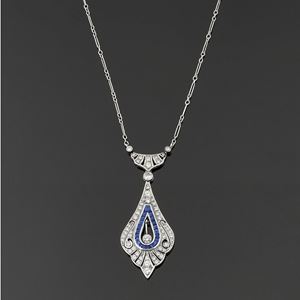 Collana con zaffiri e diamanti