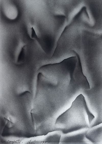 Composizione, vernice a spruzzo su carta, 1951