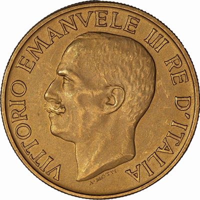 Regno d'Italia, Vittorio Emanuele III, 100 Lire Fascio, 1923, Oro, mm. 35,60