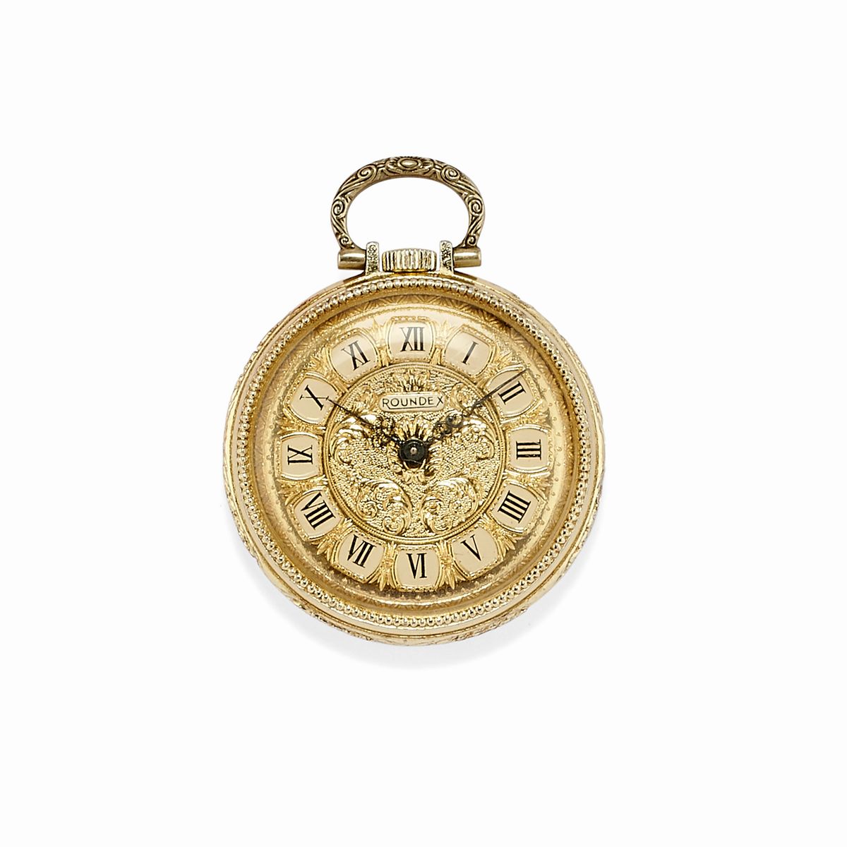 Lotto di gioielli con collana in oro rosso 18K e orologio da tasca