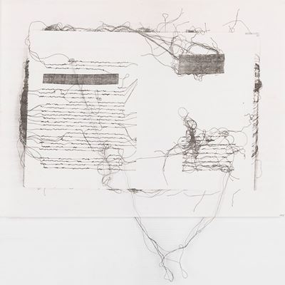 Senza titolo - fotocopia e ricamo su carta