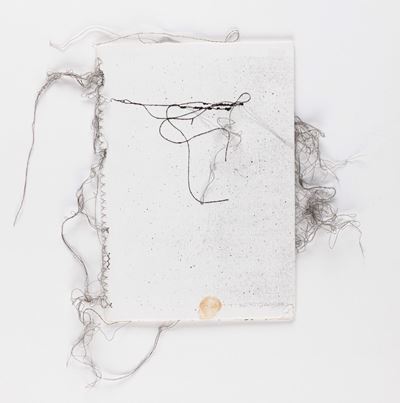 Libro ricamato con xerocopie su carta, 1982