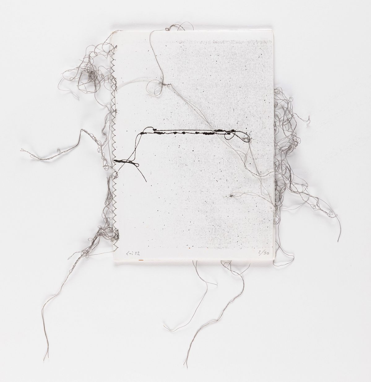 Maria Lai - Libro ricamato con xerocopie su carta, 1982