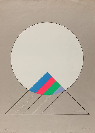 Senza titolo, serigrafia a colori su cartoncino grigio, 1971, es. 292/500