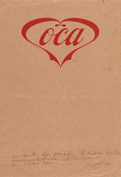 Il cuore della consumatrice ubbidiente, serigrafia su carta da pacco