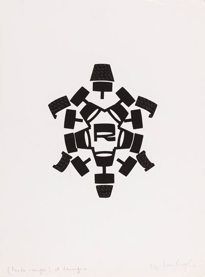 Tarta-ruga (il tempo), serigrafia e grafite su cartoncino, es. 2/50