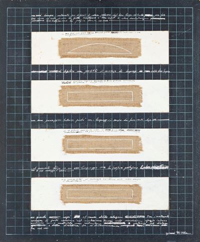 La materia dell'arco, tecnica mista e collage su tavola