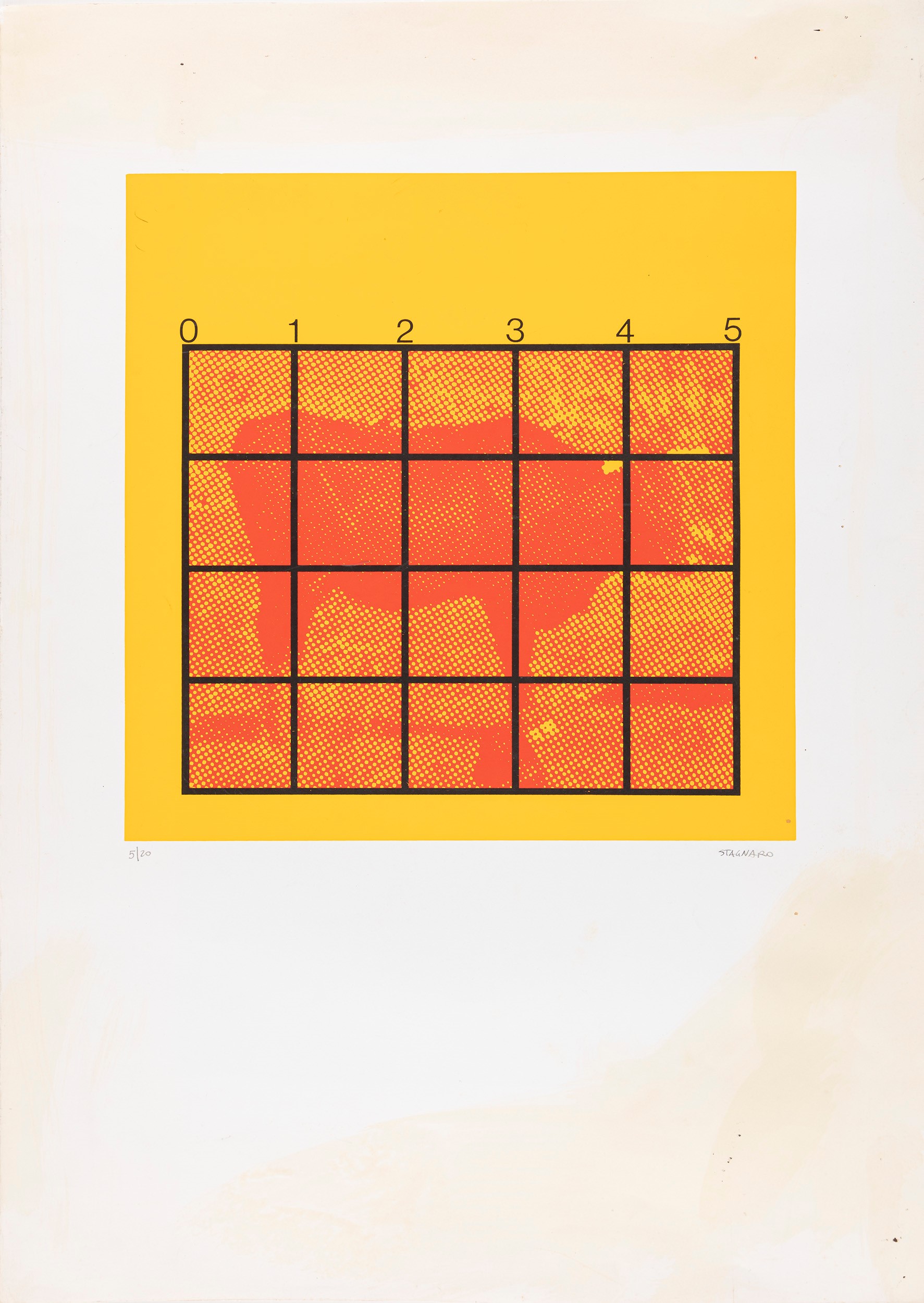Umberto Stagnaro - Lotto di 5 grafiche - Serigrafie e collage su carta, anni '70