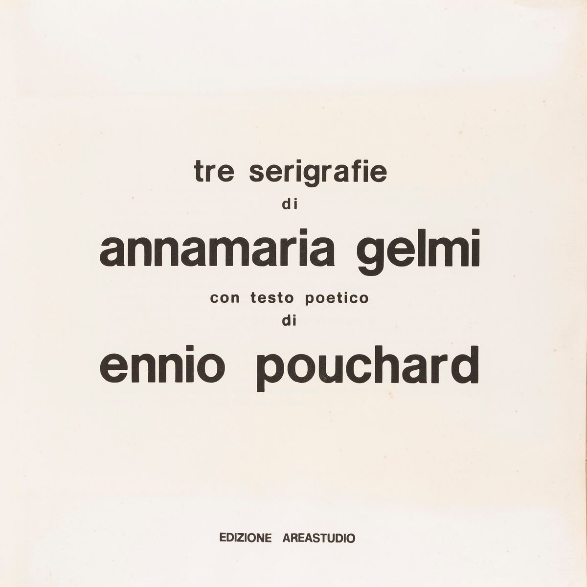 Annamaria Gelmi - Senza Titolo