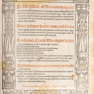 Vergilius Maro Cum Magnete Suo Servo Grammatico ... Bucoliche e Georgiche e Eneide